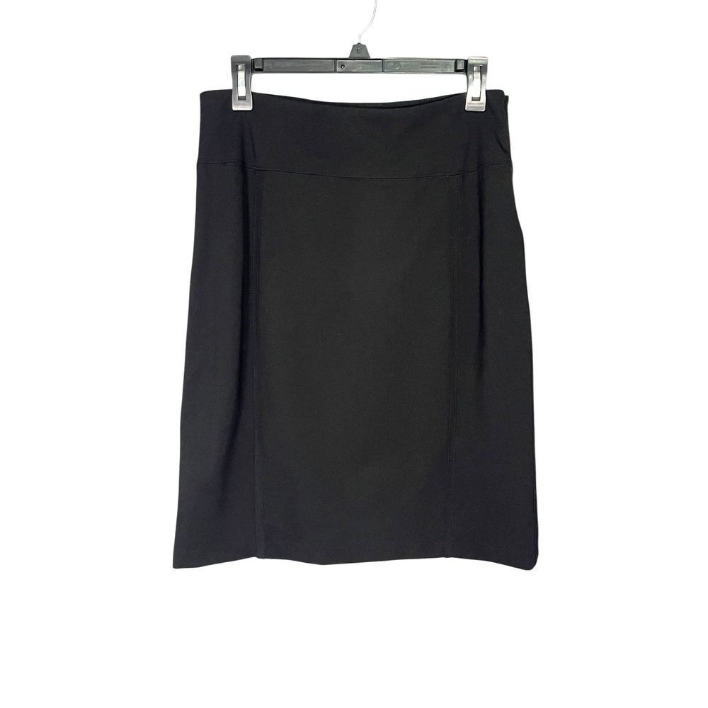 White House Black Market Women's Black Stretch Short Skirt Lined 12 Waist 30"